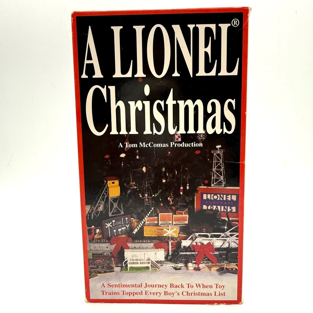 A Lionel Christmas VHS 1995 Tom McComas TM Books Video Model Trains Holiday Tape